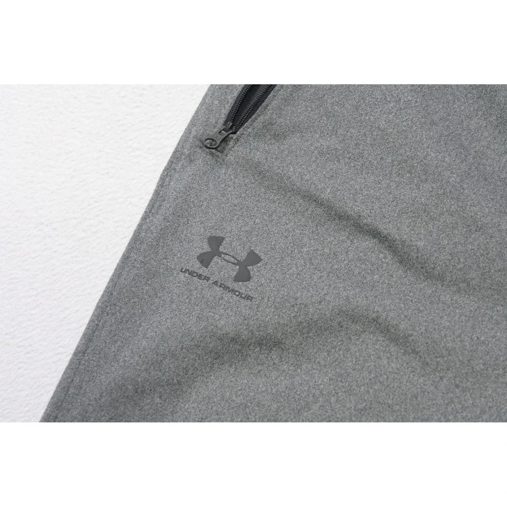 Under Armour Joggers Tapered‎ Sweat Pants Mens XL Grey Zipper Pockets Athletic